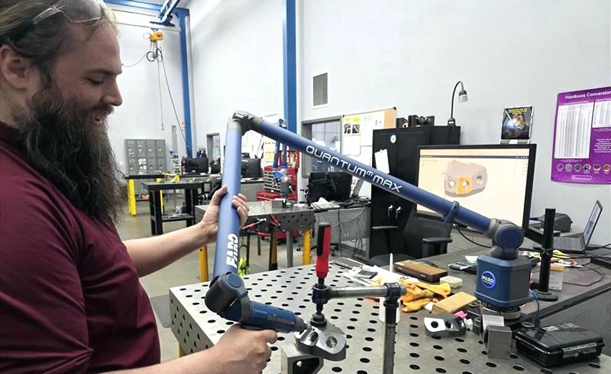 First-piece 3D scanning inspection using a FARO Quantum Max portable arm and PolyWorks|Inspector.