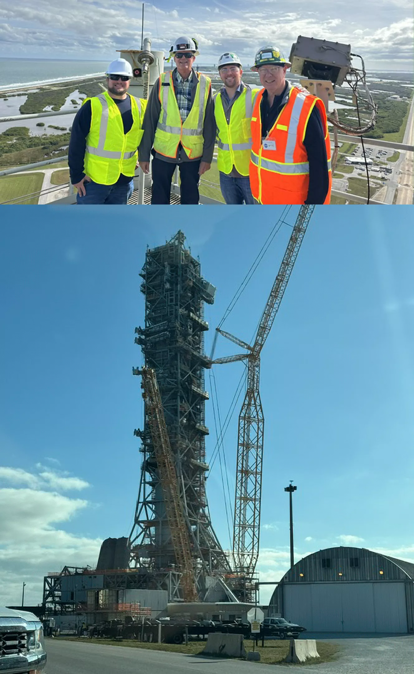O Mobile Launcher 2 da NASA, no Kennedy Space Center, demonstra a precisão da construção em aço viabilizada pelo PolyWorks.