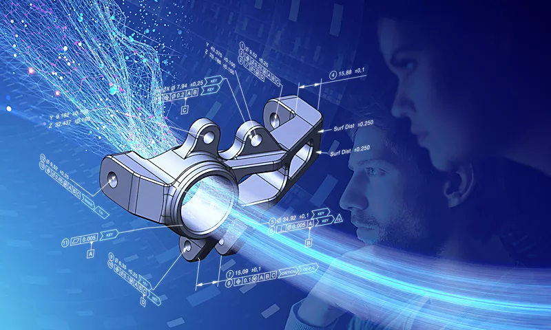 Ядром решения для цифрового определения продуктов является 3D-модель CAD с цифровыми комментариями, которая содержит 3D-геометрию, PMI и т. д.